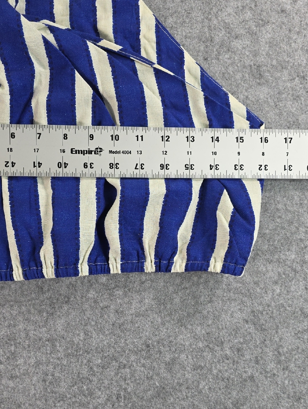 NWT FARM Rio Blue and White Striped One-Shoulder Top Twisted Amazing Sz Med - Picture 5 of 8